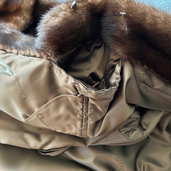 MINK COAT, CHRISTIAN DIOR, MADE IN FRANCE, MISSES 10, MAHOGANY BROWN, MAXI LENGT - Picture 2 of 16